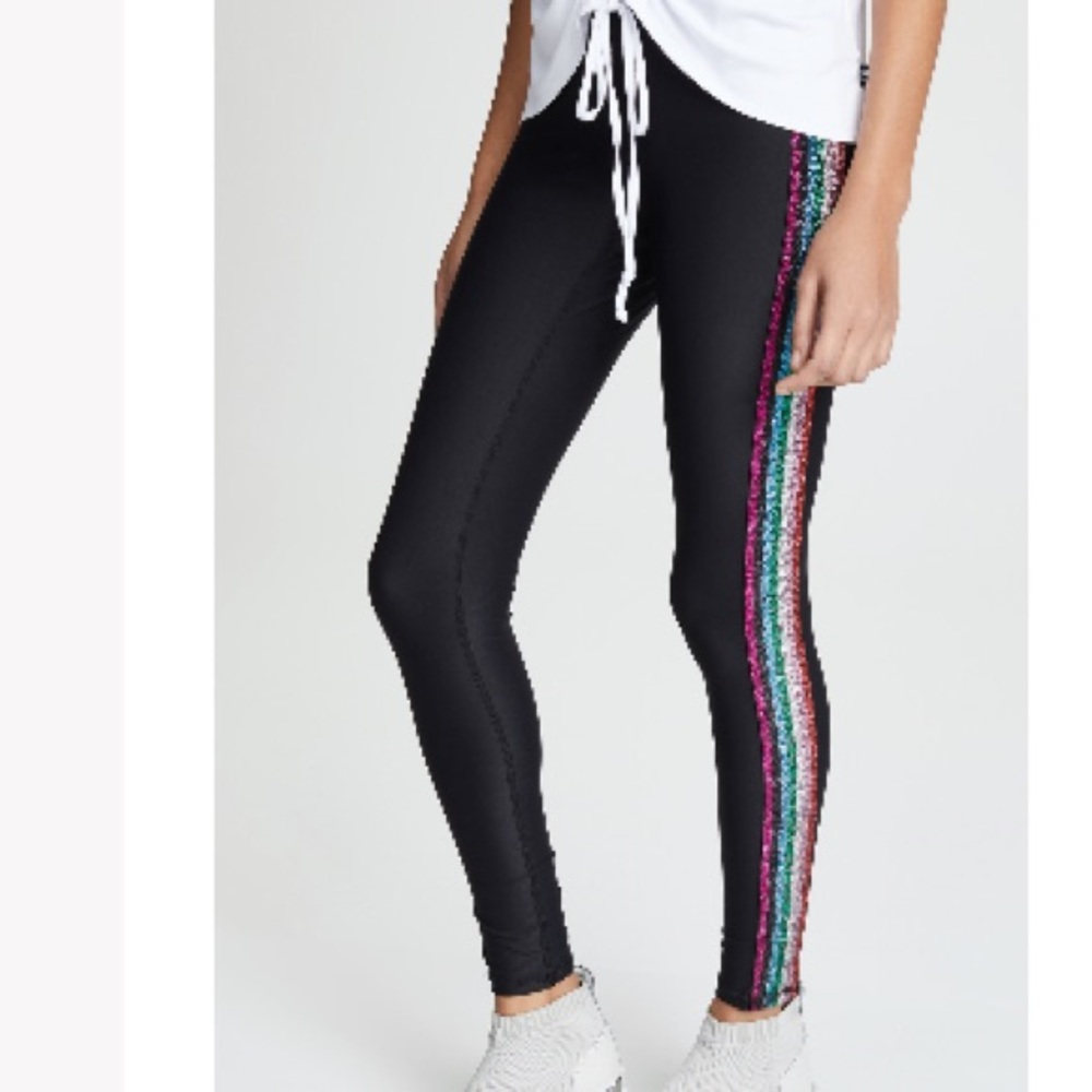Terez metallic and black leggings